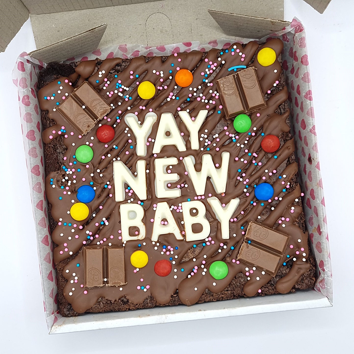 Custom Message Chocolate Brownie Slab